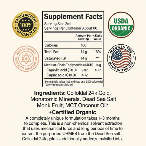 Gold Ormus Elixir™ – Energía pura en cada gota