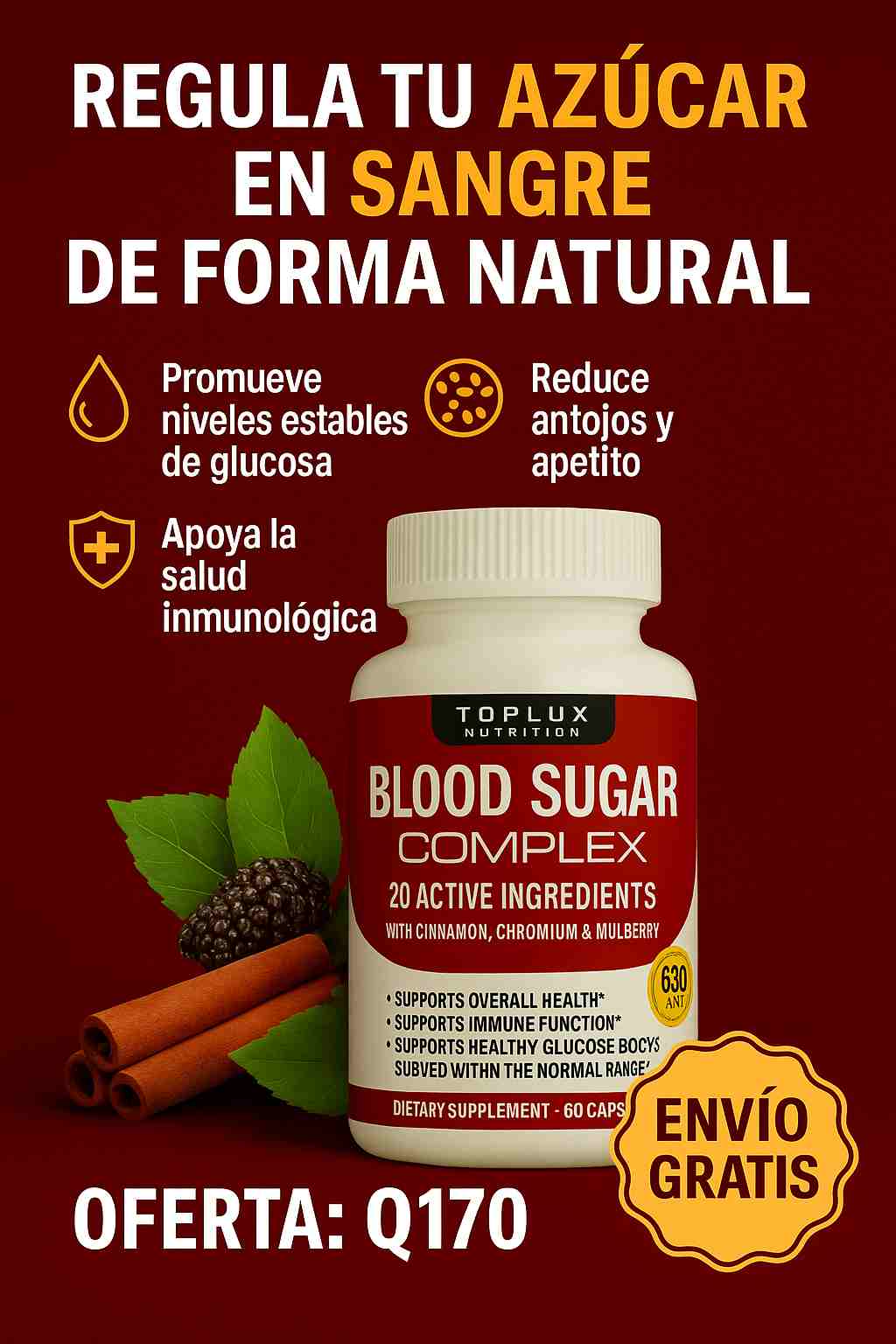 Blood Sugar Complex: Control Natural del Azúcar